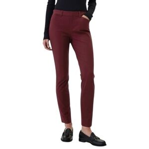 GAP Women's Cropped Slim Ankle Pants in Burgundy